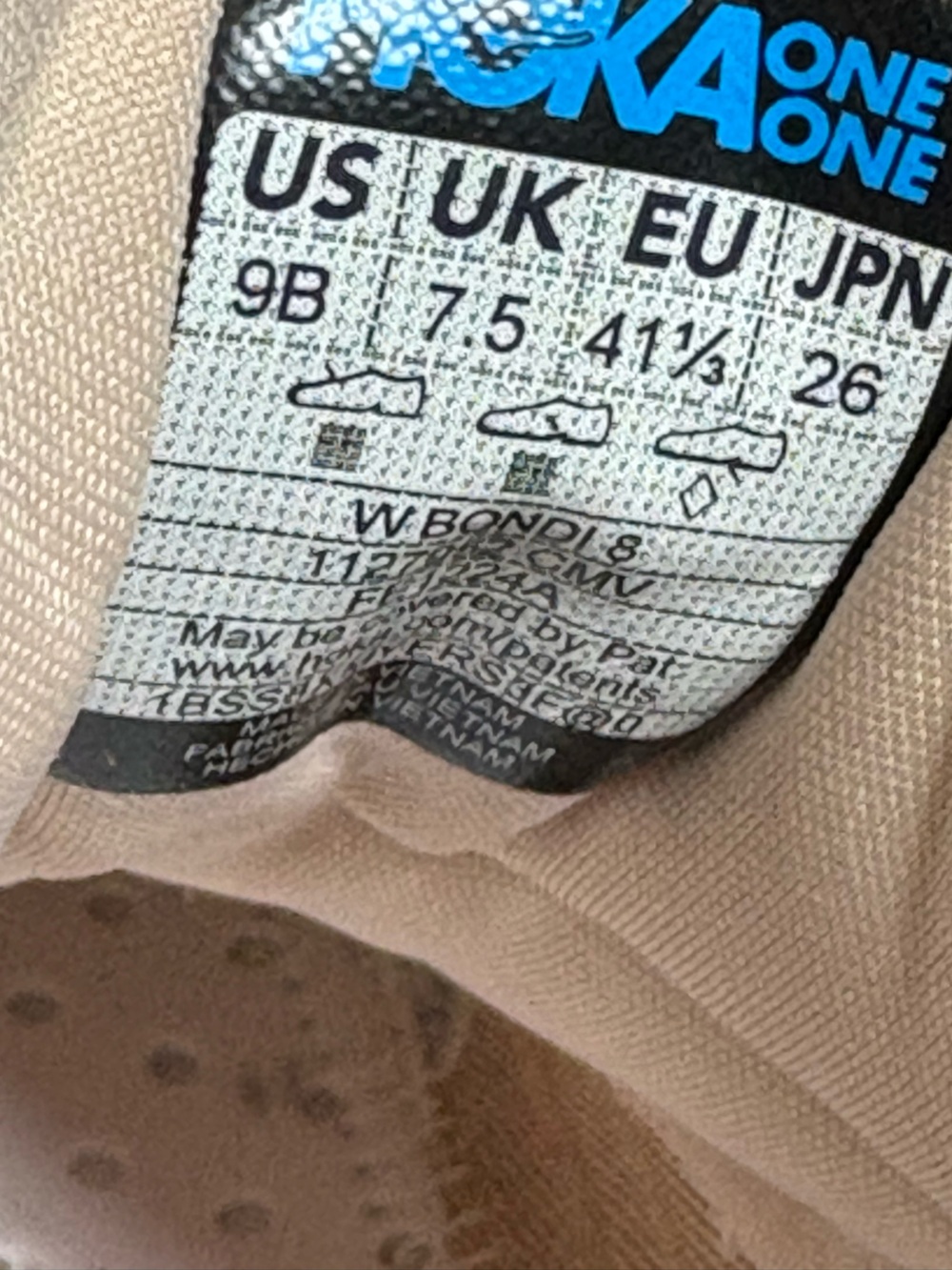 Hoka Women's Athletic Shoes Beige with Peach and Yellow Accents ( READ) - Picture 6 of 8